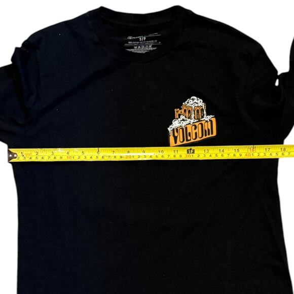 Volcom Black Long Sleeve Cotton Always Frothing Shirt Small - Picture 5 of 5